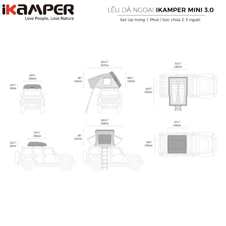 Lều Dã NgoạI Ikamper Skycamp Mini 3.0