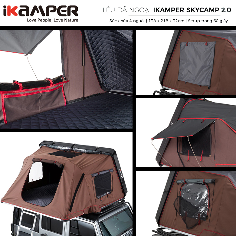 Lều Nóc Ô Tô Dã Ngoại IKamper Skycam 2.0