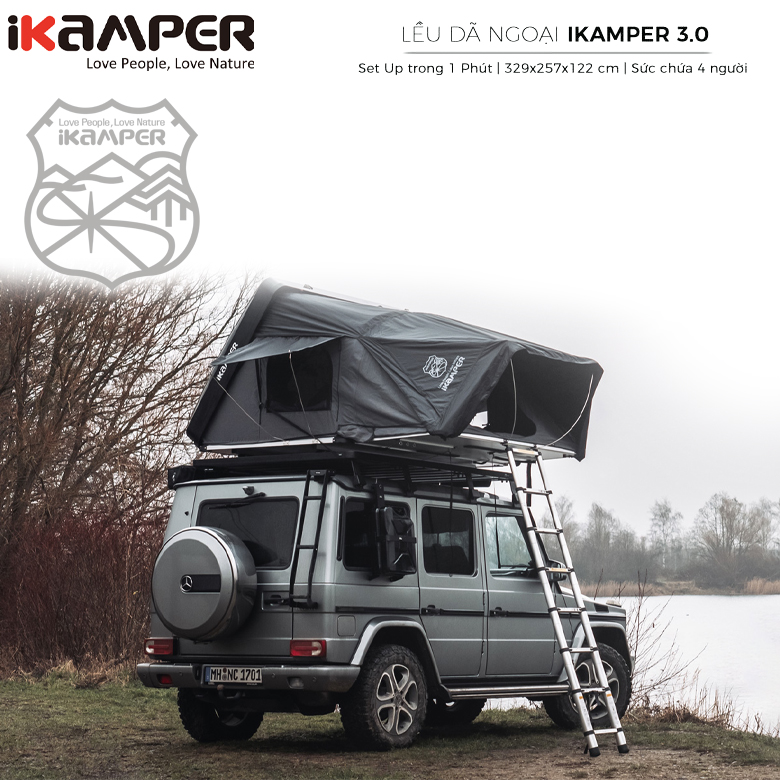 Lều Dã Ngoại Nóc Ô Tô IKAMPER SKYCAMP 3.0 ROOF TOP TENT