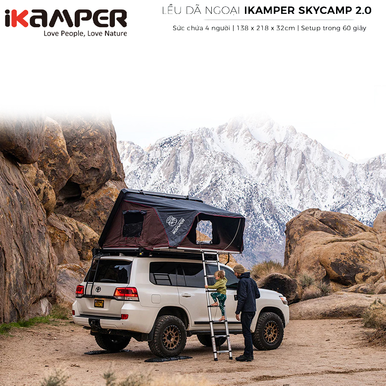 Lều Nóc Ô Tô Dã Ngoại IKamper Skycam 2.0