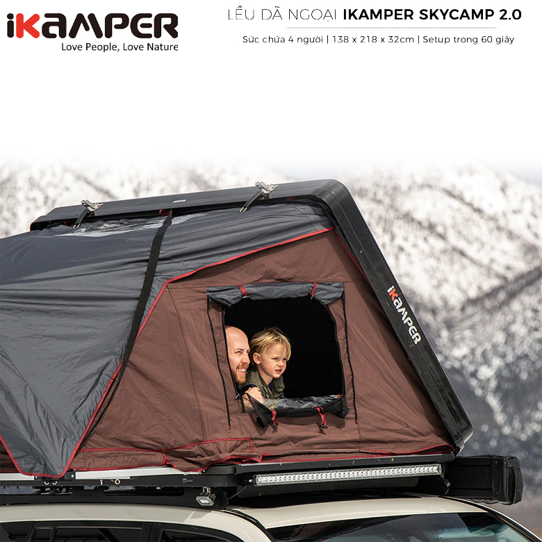 Lều Nóc Ô Tô Dã Ngoại IKamper Skycam 2.0