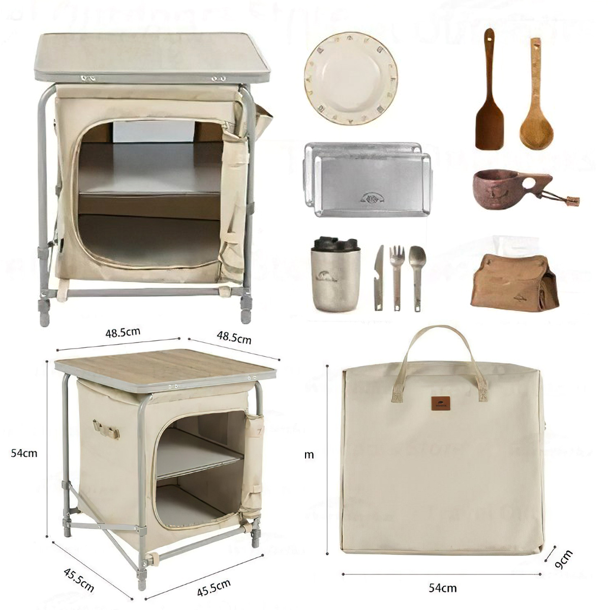 Kệ Mini Cắm Trại Gấp Gọn Ngoài Trời Đa Năng Naturehike