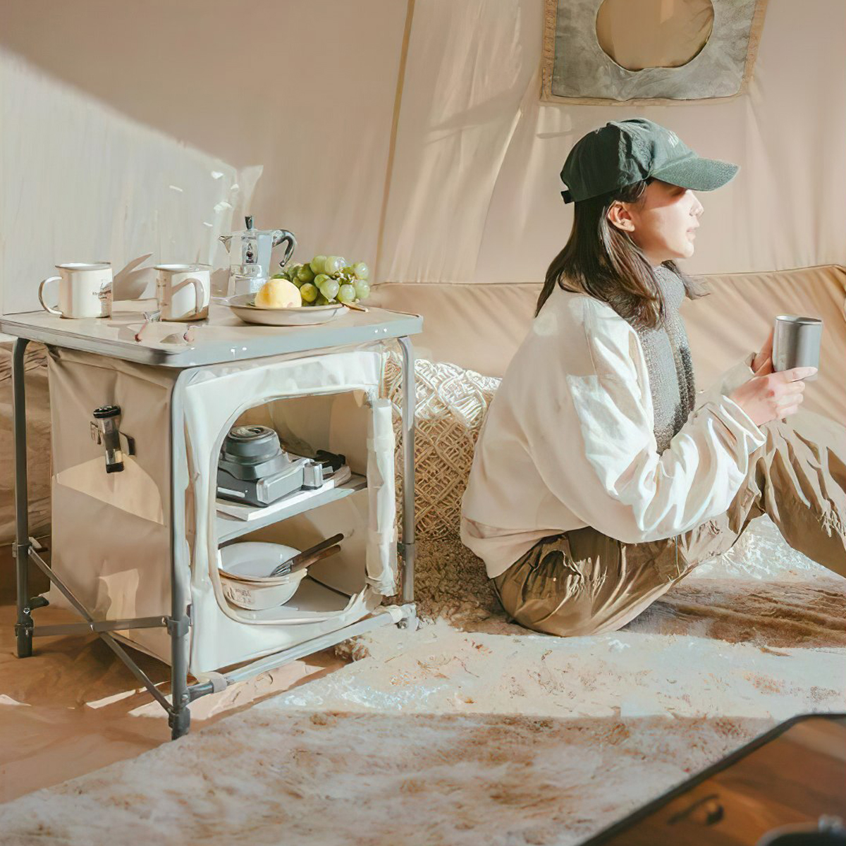 Kệ Mini Cắm Trại Gấp Gọn Ngoài Trời Đa Năng Naturehike