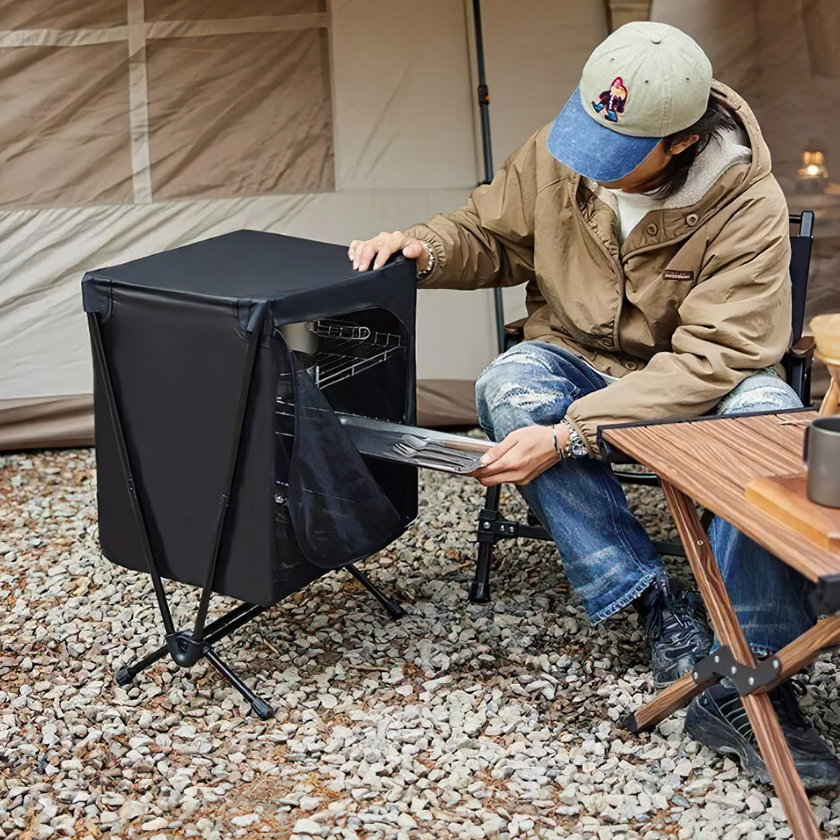 Naturehike NH22JU025 Kệ Mini Vải Lưới Gấp Gọn Cắm Trại