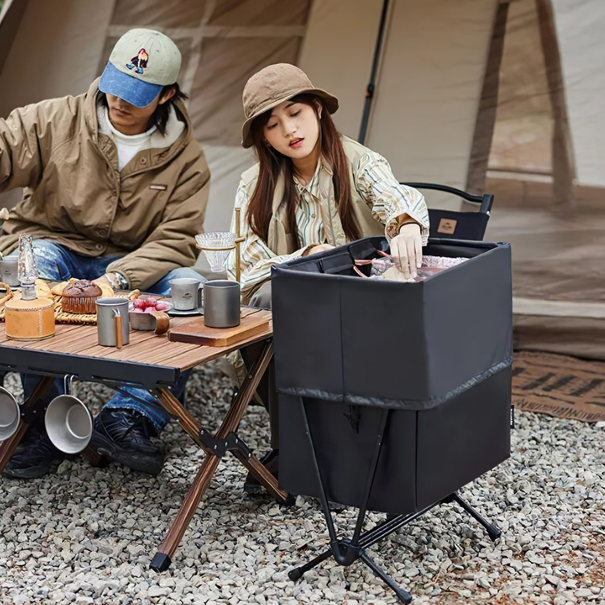 Naturehike NH22JU025 Kệ Mini Vải Lưới Gấp Gọn Cắm Trại