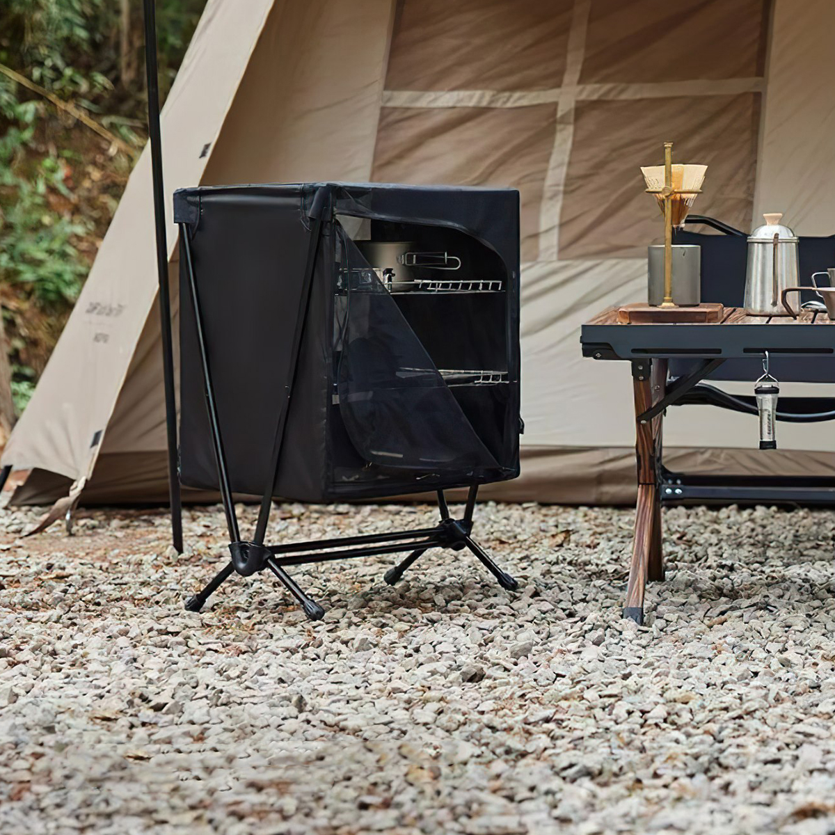 Naturehike NH22JU025 Kệ Mini Vải Lưới Gấp Gọn Cắm Trại