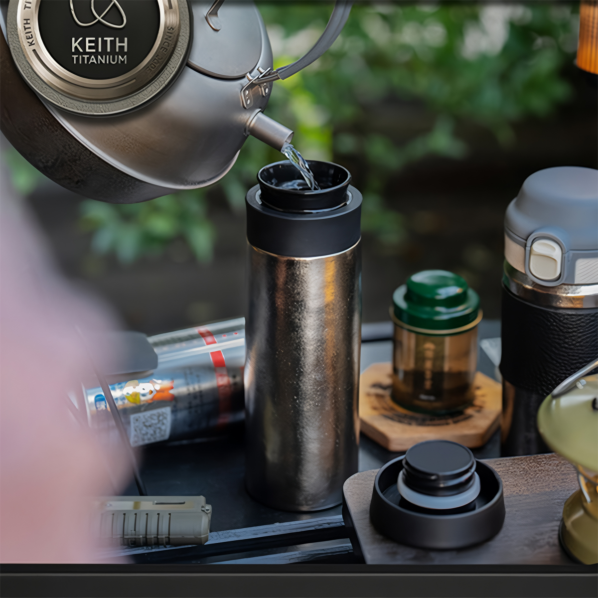 Keith Titanium Bình Giữ Nhiệt 2 Lớp Dã Ngoại Ti3132 / Ti3135 - 380ml