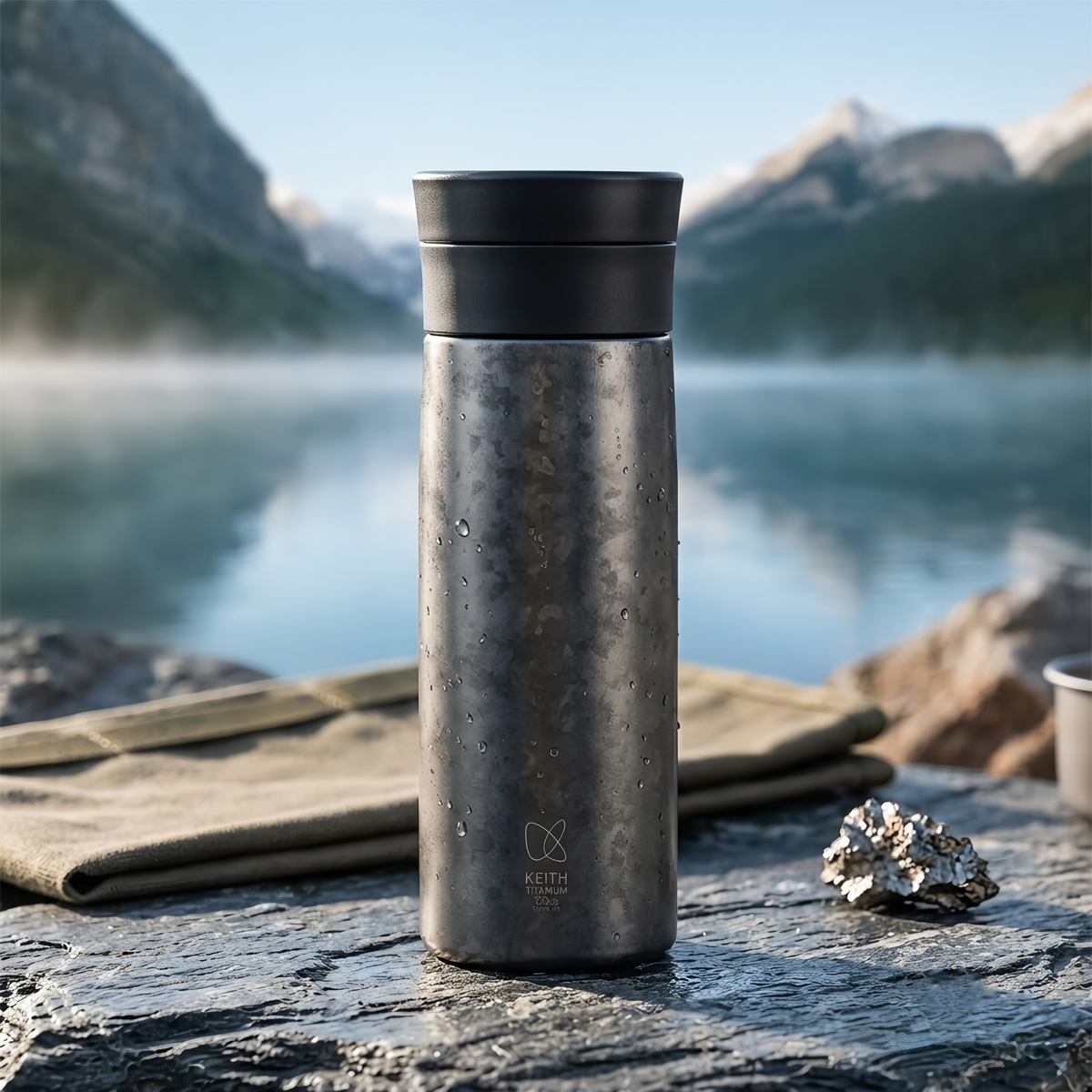Keith Titanium Bình Giữ Nhiệt 2 Lớp Dã Ngoại Ti3132 / Ti3135 - 380ml