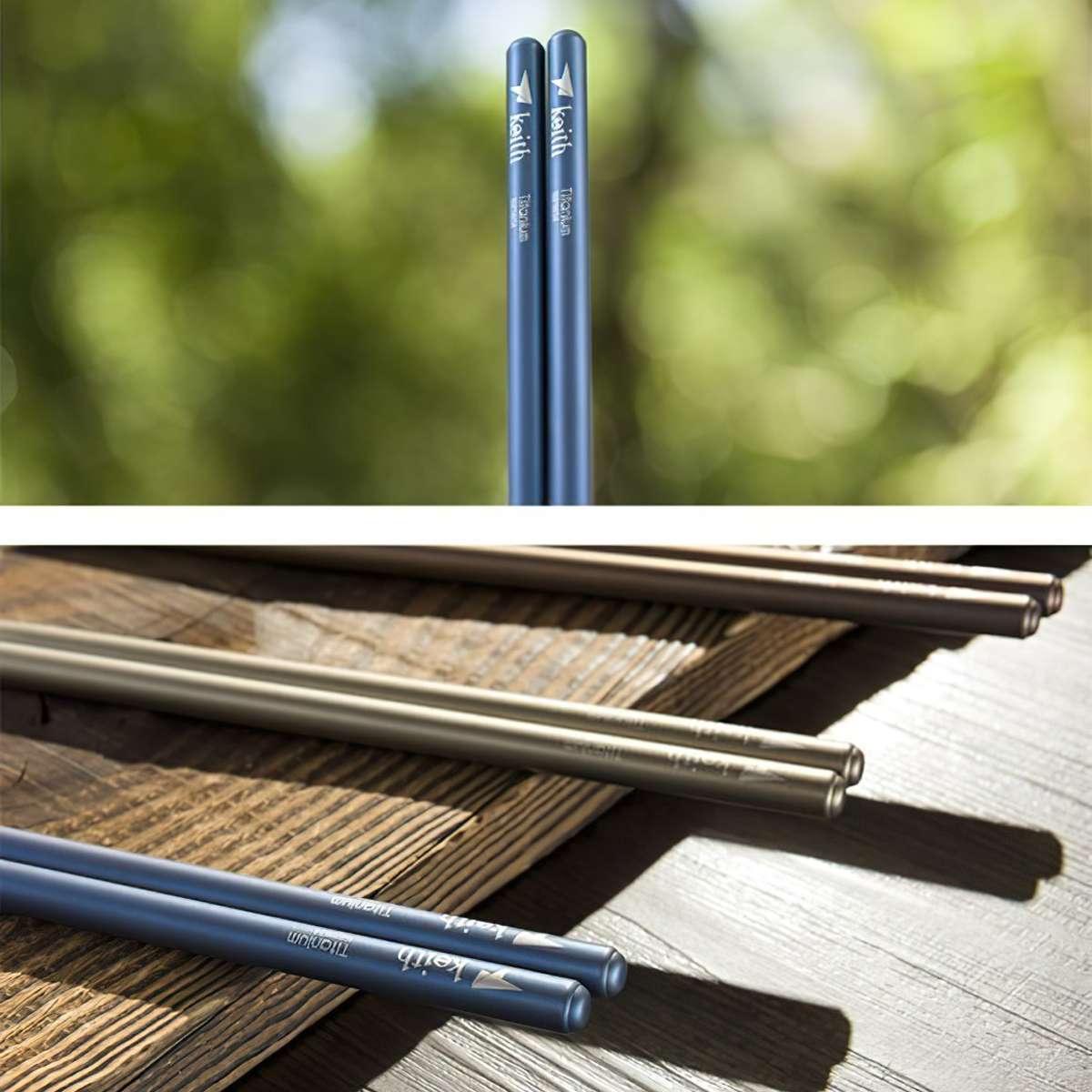 Keith Titanium Chopsticks TI5661/ TI5662/ TI5663/ TI5664 Đũa Tròn Siêu Nhẹ (Đôi)