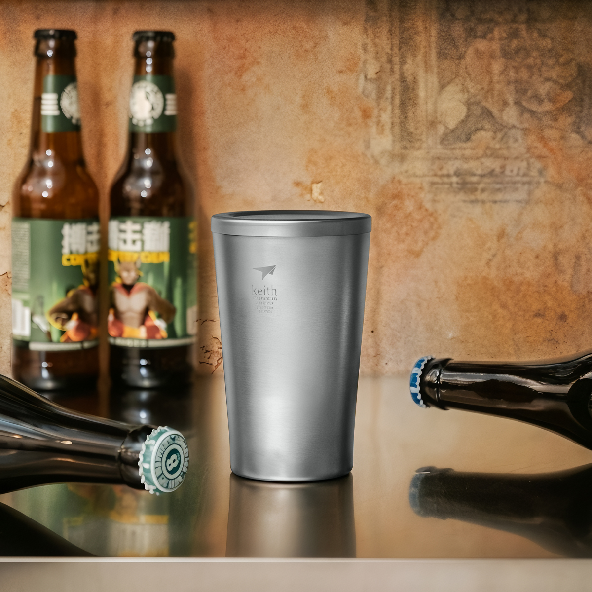 Keith Titanium Cốc Cà Phê 2 lớp Cắm Trại Dã Ngoại Ti3150 320ml