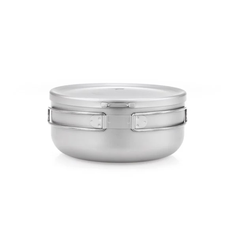 Nồi Keith Titanium hai quai gập, đã đóng nắp, chụp thẳng