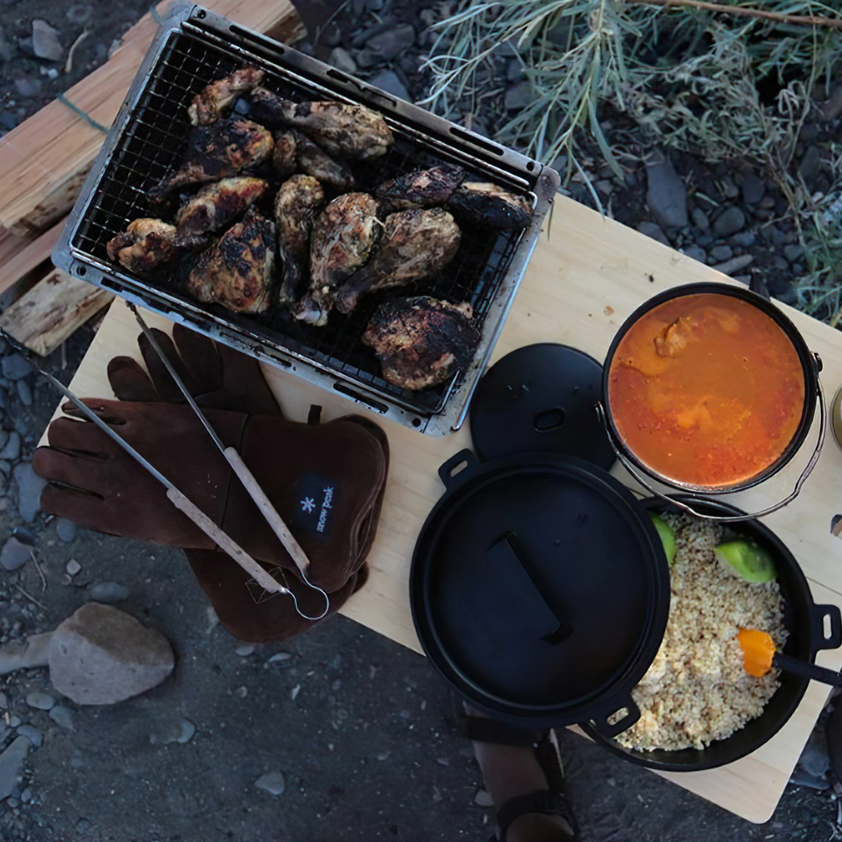 Kẹp Gắp Thức Ăn Cắm Trại Du Lịch Snowpeak Barbeque Tongs