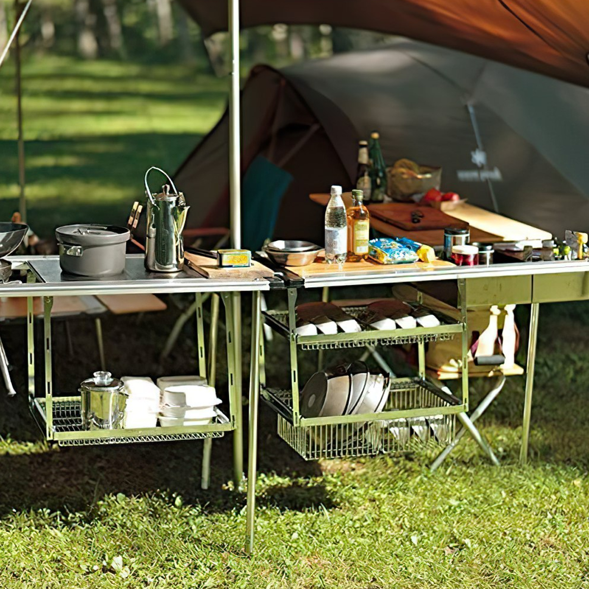 Snowpeak Khay Lưới Đựng Đồ Cắm Trại Du Lịch Kết Hợp Với Các Sản Phẩm Của Mesh Tray 1 Unit Deep Type