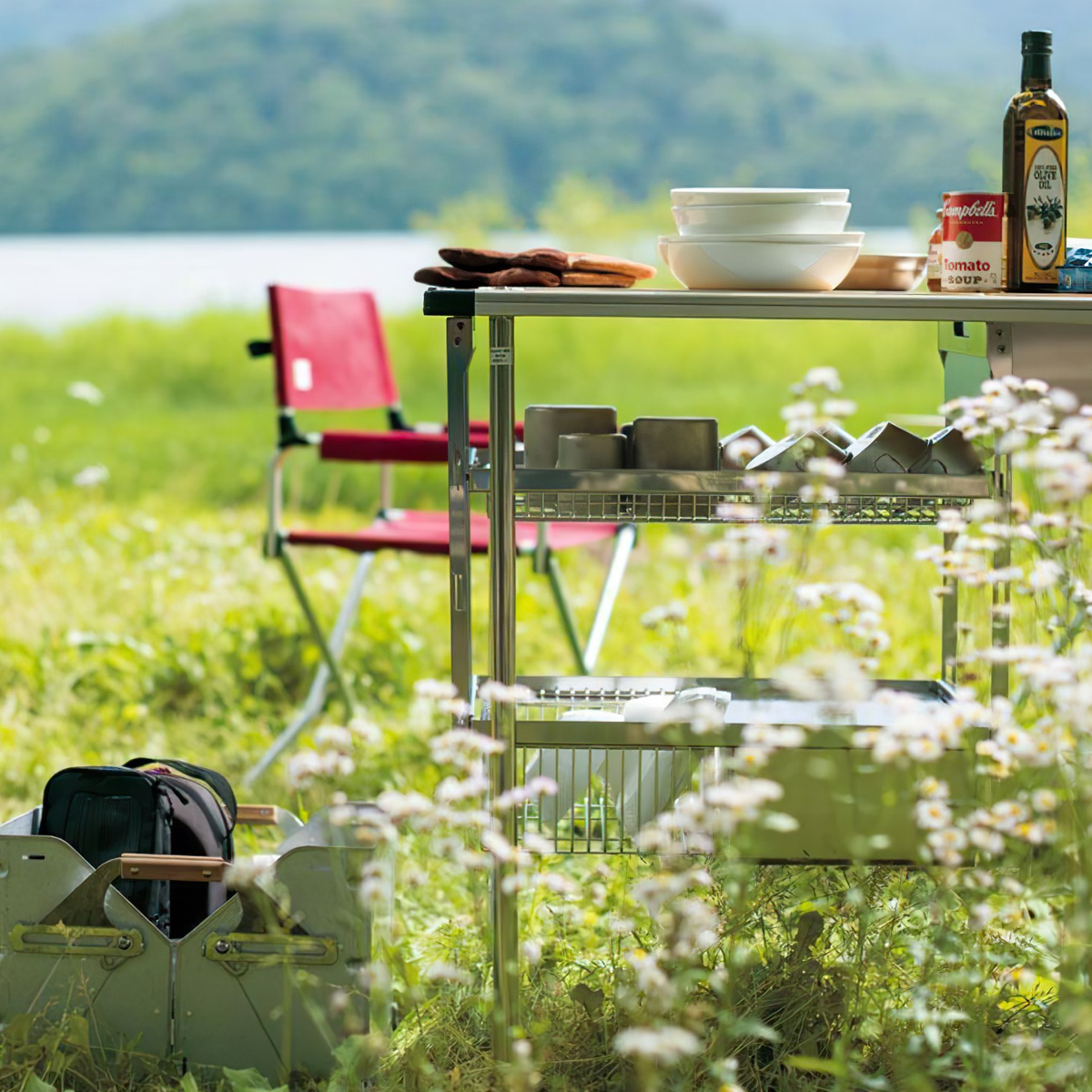 Snowpeak Khay Lưới Đựng Đồ Cắm Trại Du Lịch Kết Hợp Với Các Sản Phẩm Của Mesh Tray 1 Unit Deep Type