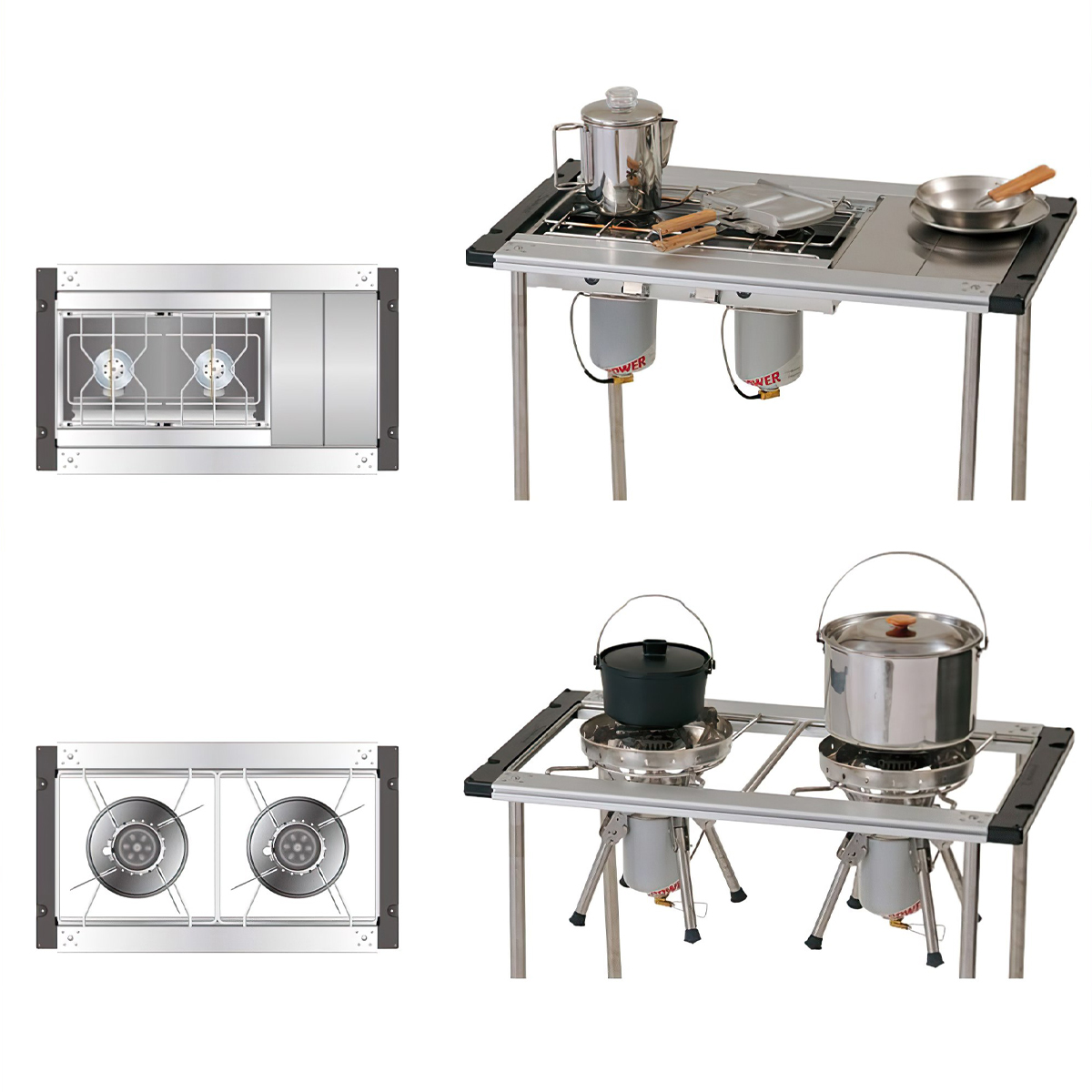 Snowpeak Khung Bàn Cắm Trại Du Lịch Kết Hợp Với Các Sản Phẩm Của Thương Hiệu Igt Iron Grill Table Frame 3 Unit