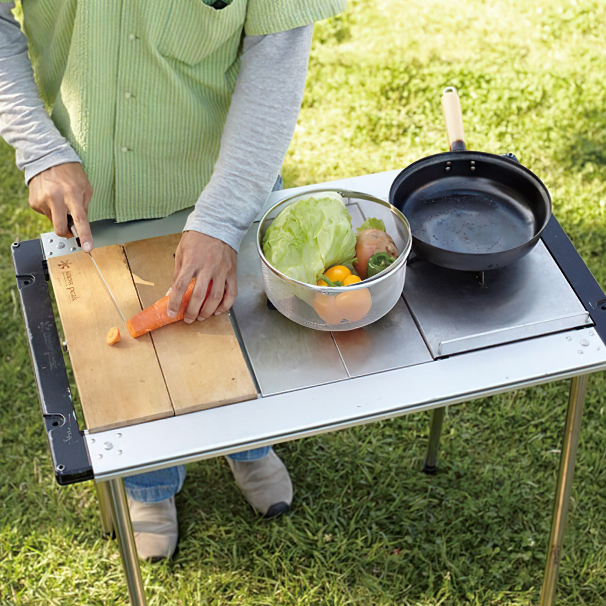 Snowpeak Khung Bàn Cắm Trại Du Lịch Kết Hợp Với Các Sản Phẩm Của Thương Hiệu Igt Iron Grill Table Frame 3 Unit