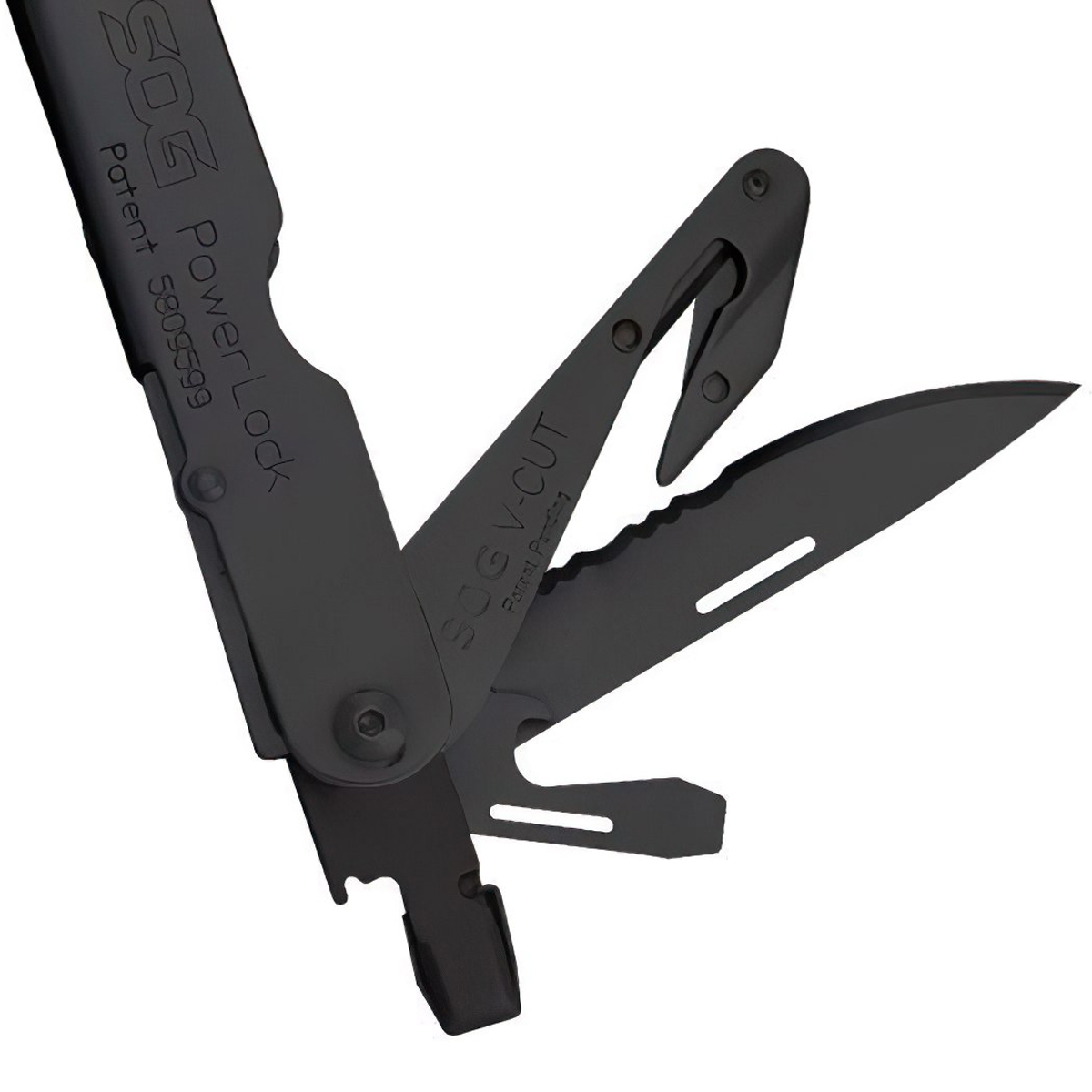 Kìm Đa Năng Cắm Trại SOG Powerlock EOD V-Cutter Satin Polish / Black Oxide