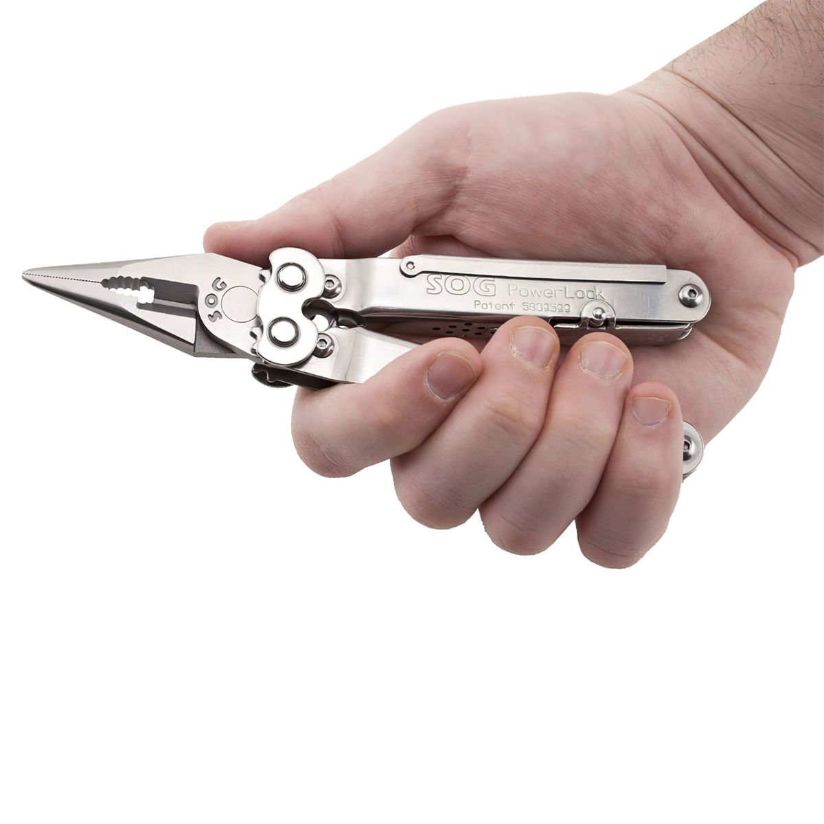 Kìm Đa Năng Cắm Trại SOG Powerlock EOD V-Cutter Satin Polish / Black Oxide