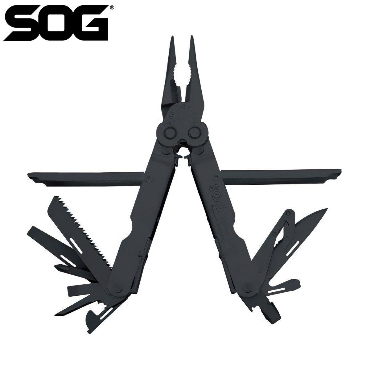 Kìm Đa Năng Cắm Trại SOG Powerlock EOD V-Cutter Satin Polish / Black Oxide