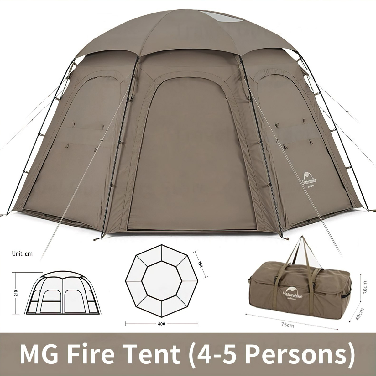 Naturehike CNH22ZP032 Lều 4-5 người MG Outdoor Dome Tent