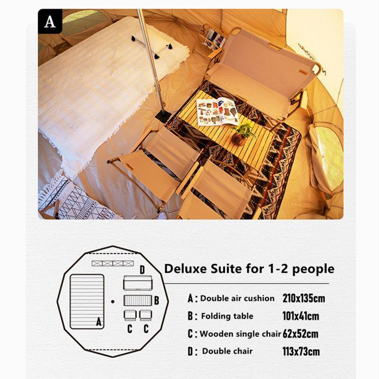 Naturehike NH20ZP005 Lều Cắm Trại 8 người Glamping Brighten