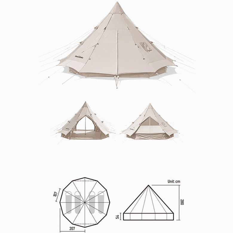 Naturehike NH20ZP005 Lều Cắm Trại 8 người Glamping Brighten