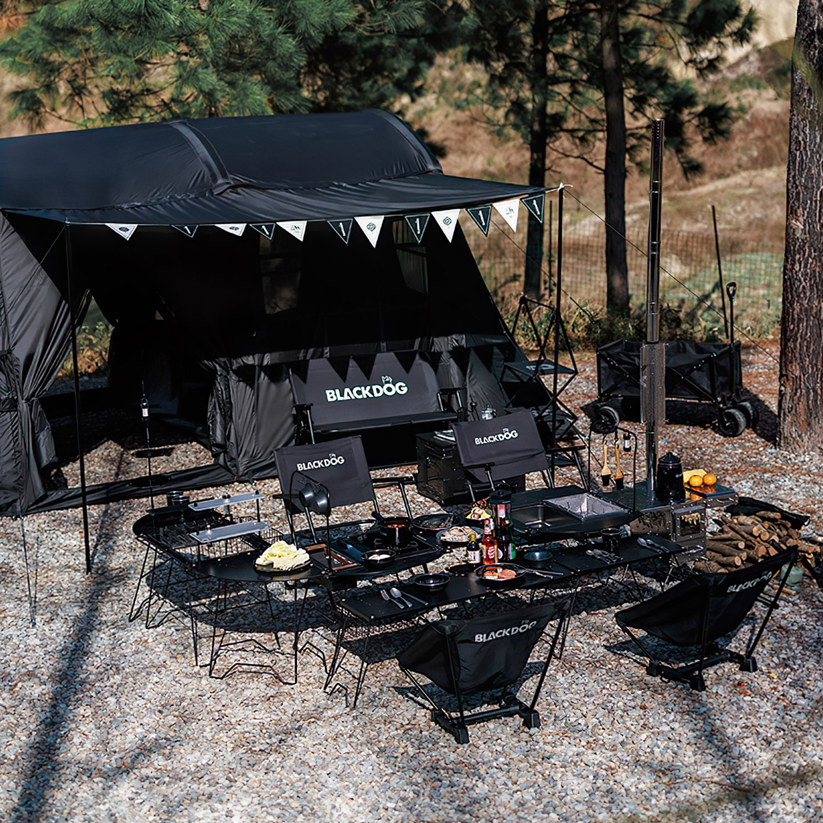 Lều Cắm Trại BLACKDOG one bedrooms & One Living Room inflatable tent BD-ZP011