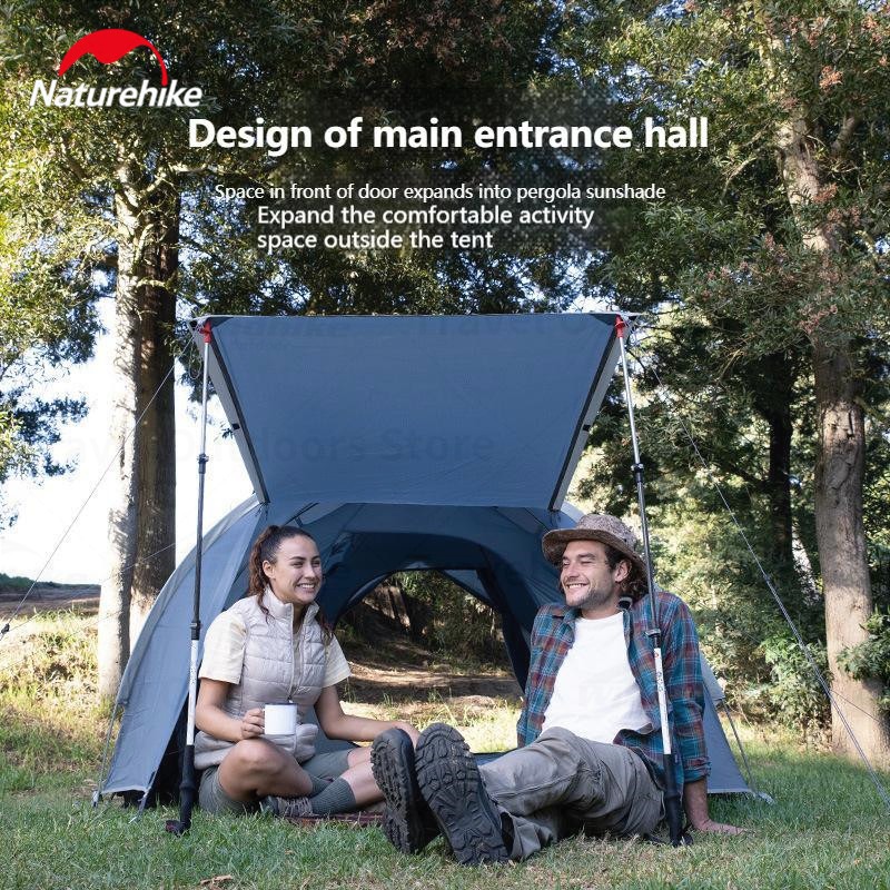 Lều cắm trại 3-4 người NatureHike P-PLUS One Room, One Hall tent NH21ZP015