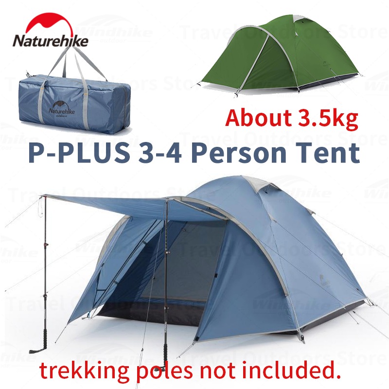 Lều cắm trại 3-4 người NatureHike P-PLUS One Room, One Hall tent NH21ZP015