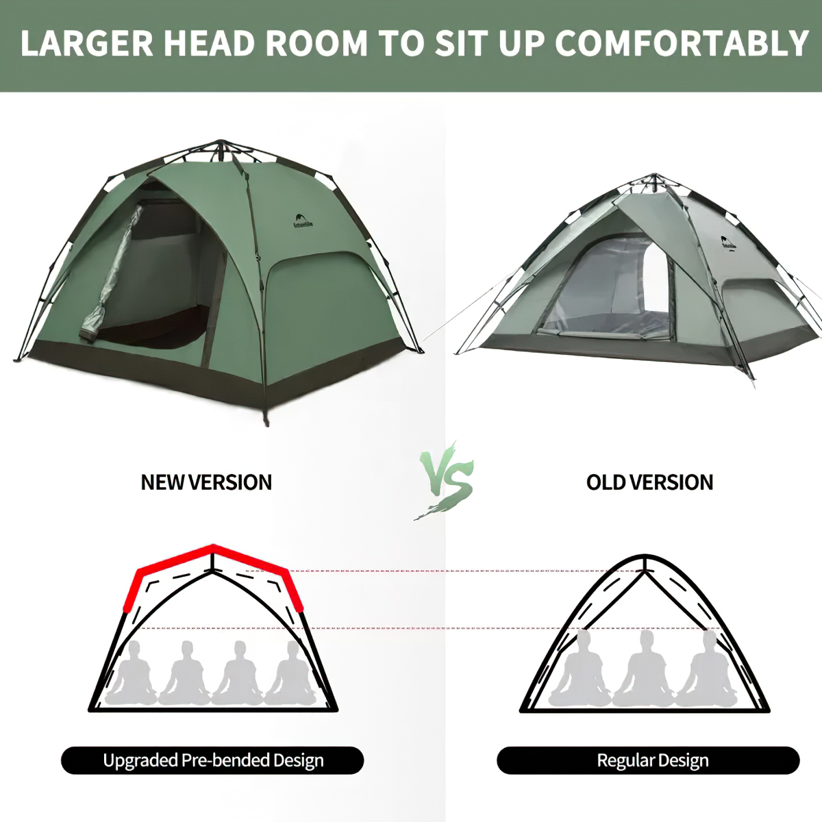 Naturehike Pop-up Lều Cắm Trại 4 Người Tự Bung  ( Thế Hệ 2 )