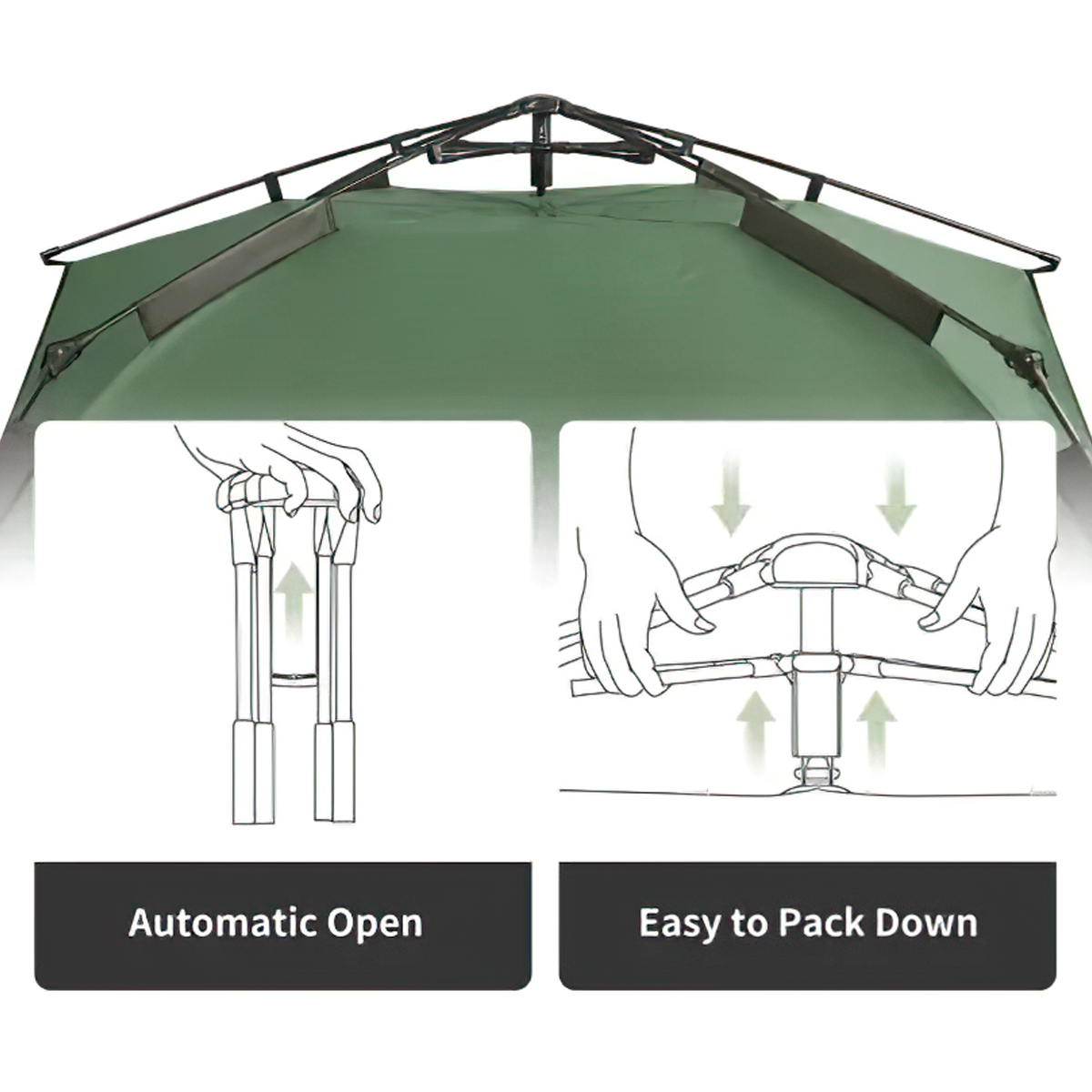 Naturehike Pop-up Lều Cắm Trại 4 Người Tự Bung  ( Thế Hệ 2 )