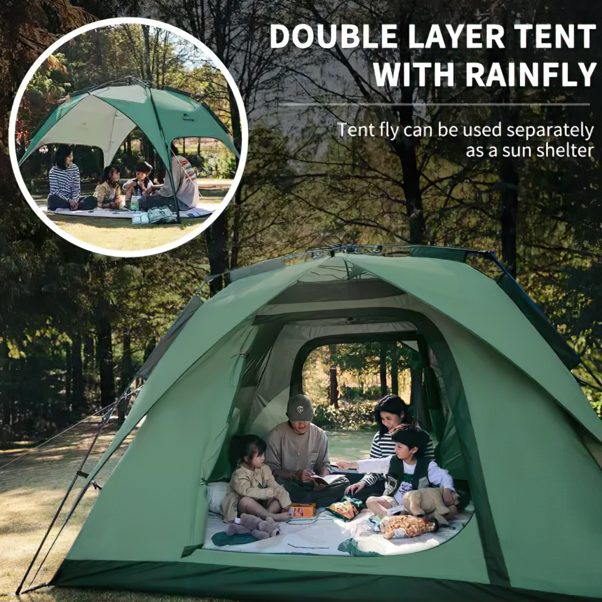 Naturehike Pop-up Lều Cắm Trại 4 Người Tự Bung  ( Thế Hệ 2 )