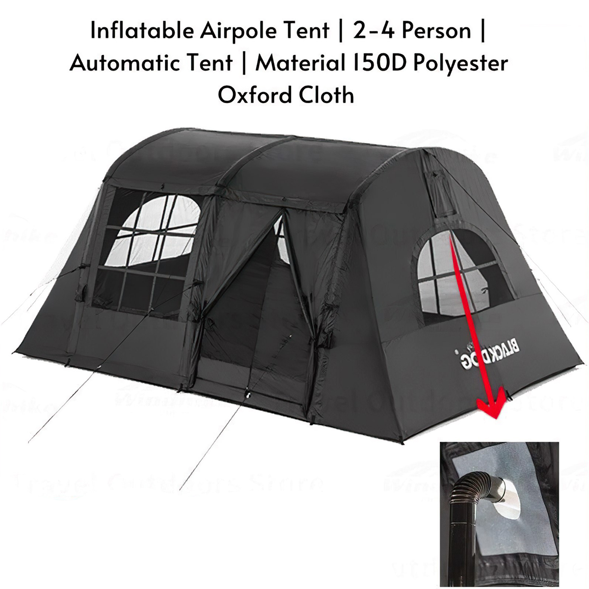 Lều Cắm Trại BLACKDOG one bedrooms & One Living Room inflatable tent BD-ZP011
