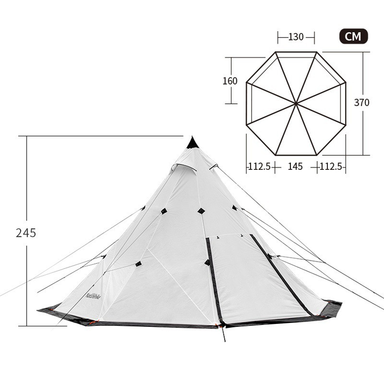 Naturehike Lều Cắm Trại 8 Người Pyramid Tent