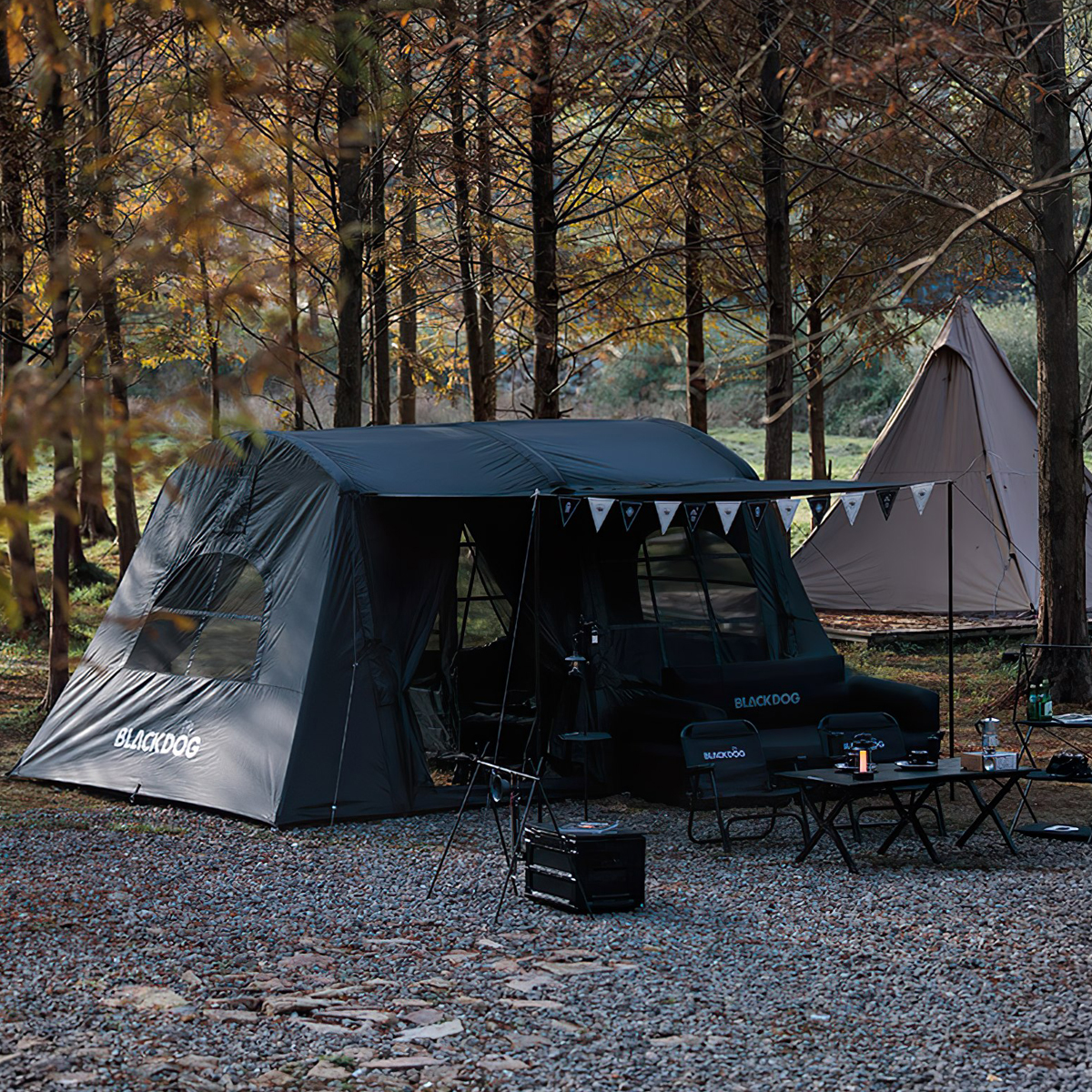 Lều Cắm Trại BLACKDOG one bedrooms & One Living Room inflatable tent BD-ZP011