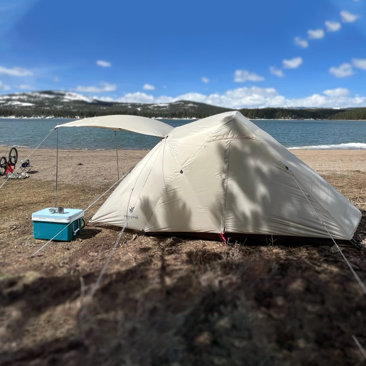 Snowpeak Alpha Breeze Sd-480-Iv-Us Lều Cắm Trại Chống Thấm Nước, Xử Lý Cắt Tia UV, Chống Cháy 68D