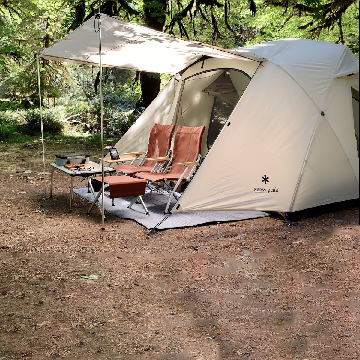 Snowpeak Alpha Breeze Sd-480-Iv-Us Lều Cắm Trại Chống Thấm Nước, Xử Lý Cắt Tia UV, Chống Cháy 68D