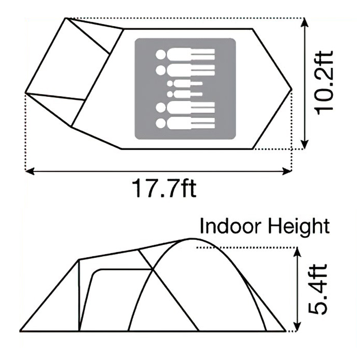 Snowpeak Amenity Dome L Lều Cắm Trại Chống Thấm Và Chống tia UV