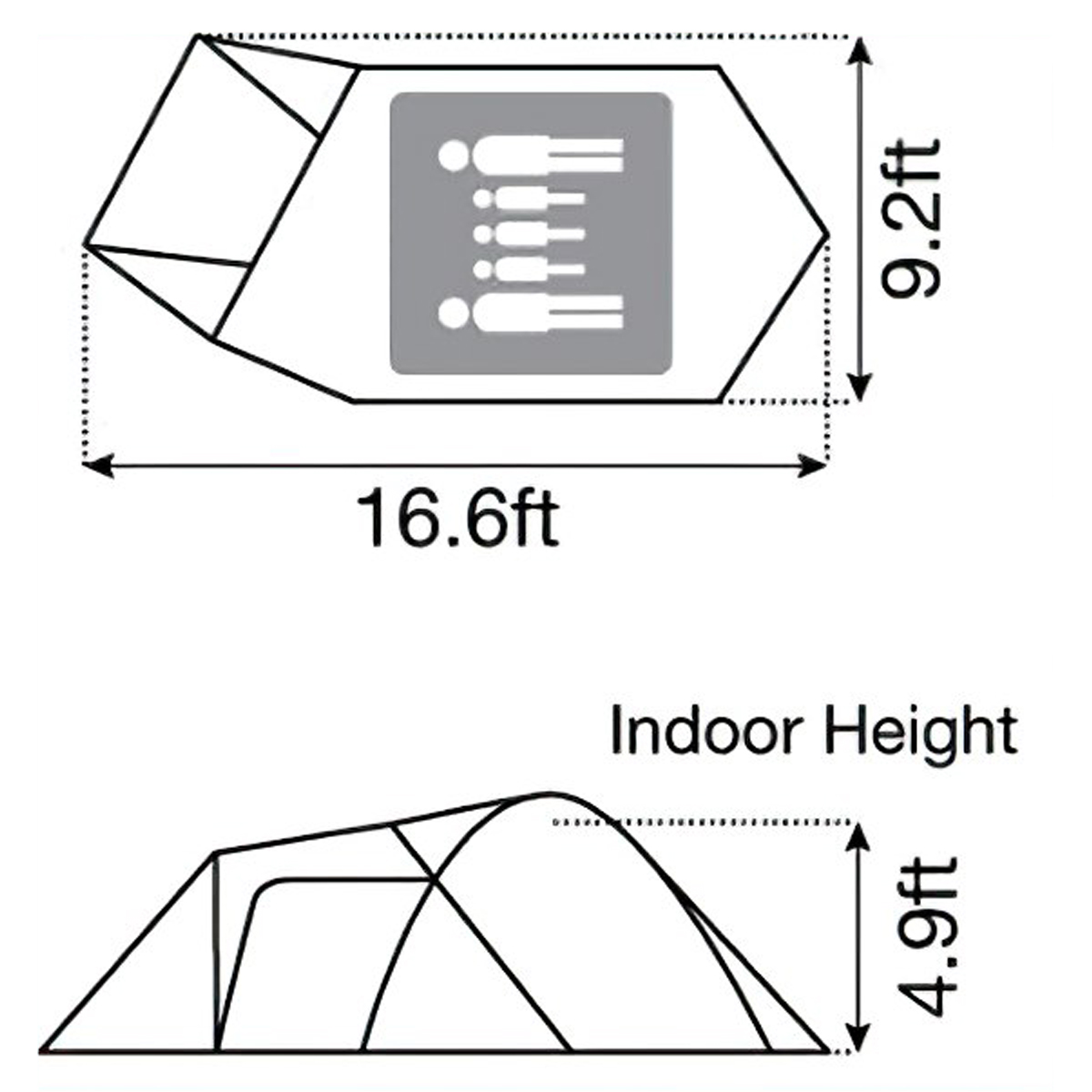 Snowpeak Amenity Dome M Lều Cắm Trại Chống Thấm Và Chống tia UV