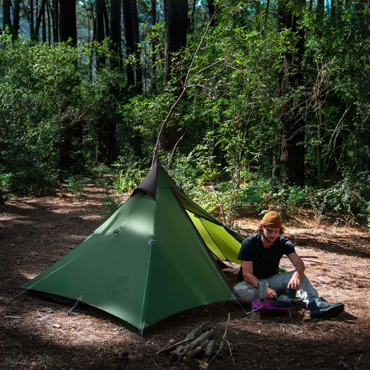 Naturehike NH17T030-L Lều Cắm Trại Chóp Bushcraft 1 Người 2 Lớp