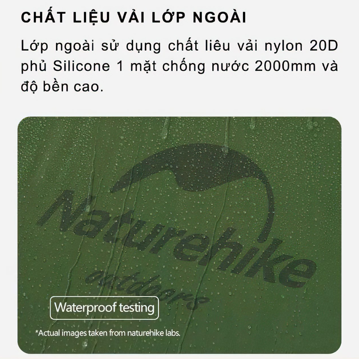 Naturehike NH17T030-L Lều Cắm Trại Chóp Bushcraft 1 Người 2 Lớp