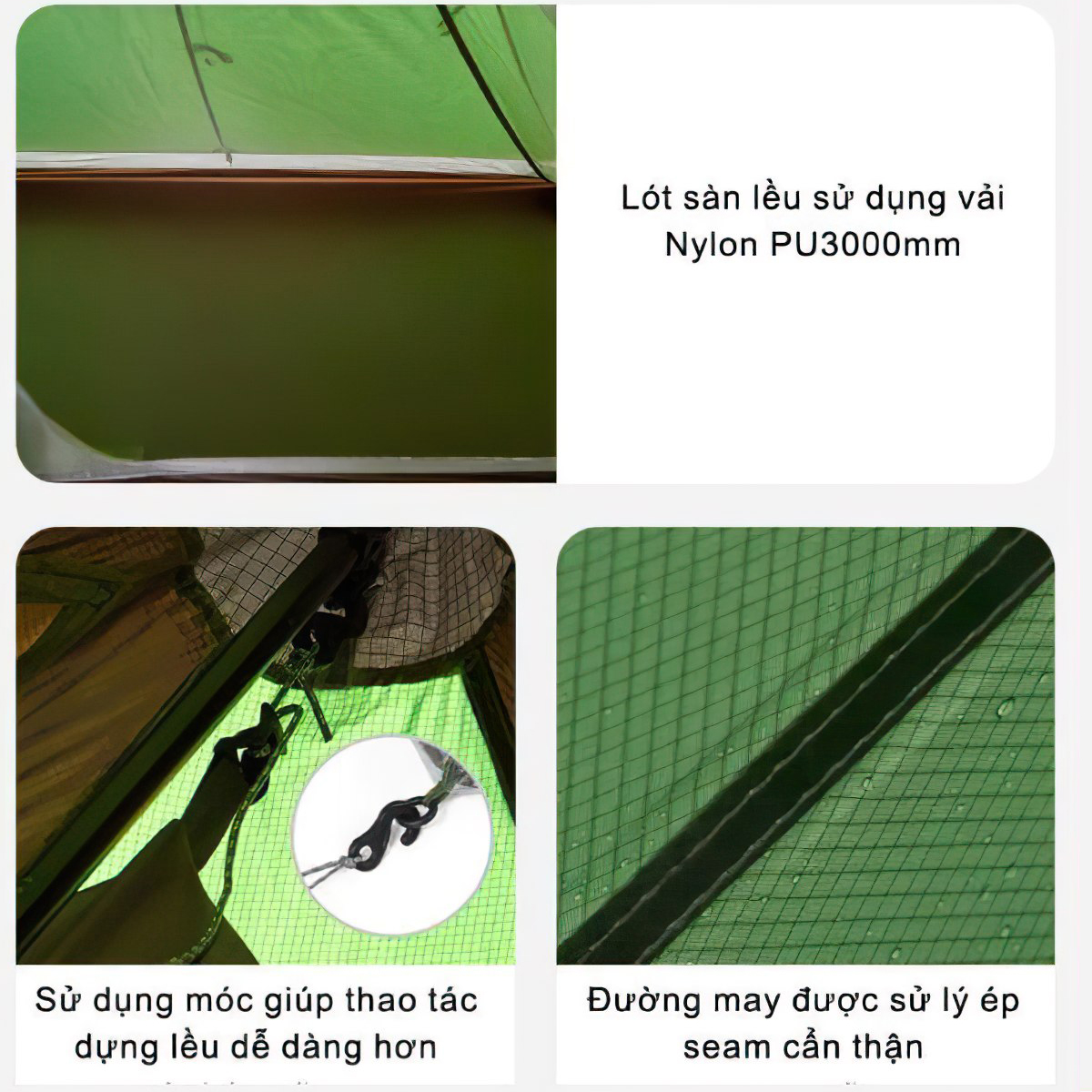 Naturehike NH17T030-L Lều Cắm Trại Chóp Bushcraft 1 Người 2 Lớp