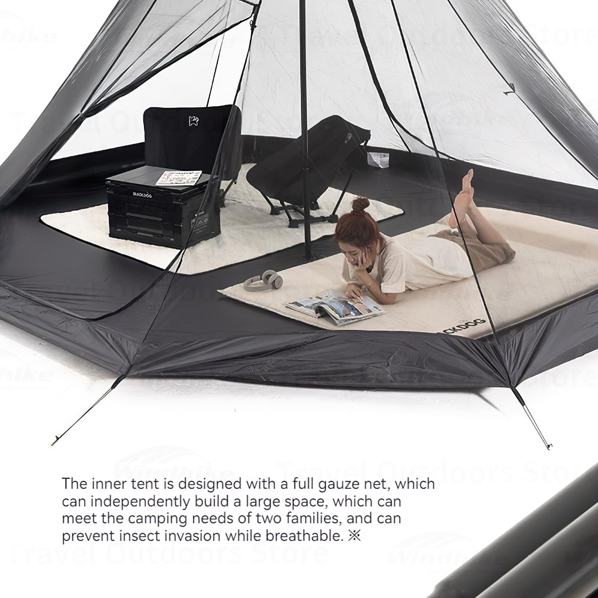 Blackdog BD-ZP008 Lều Cắm Trại Du Lịch Large Pyramid Tent