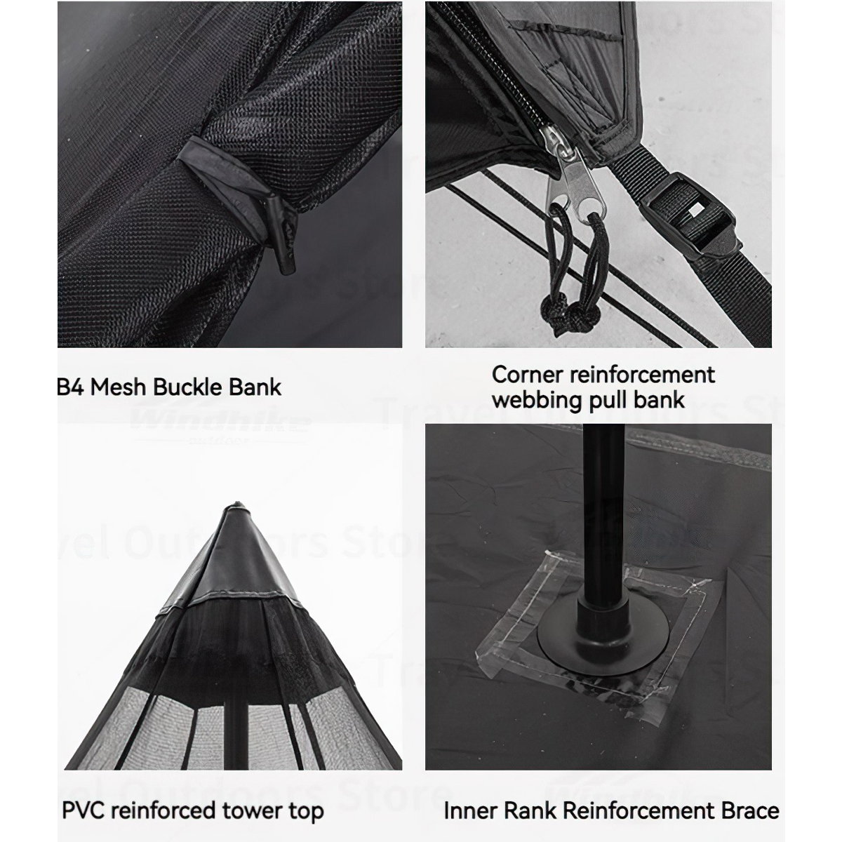 Blackdog BD-ZP008 Lều Cắm Trại Du Lịch Large Pyramid Tent