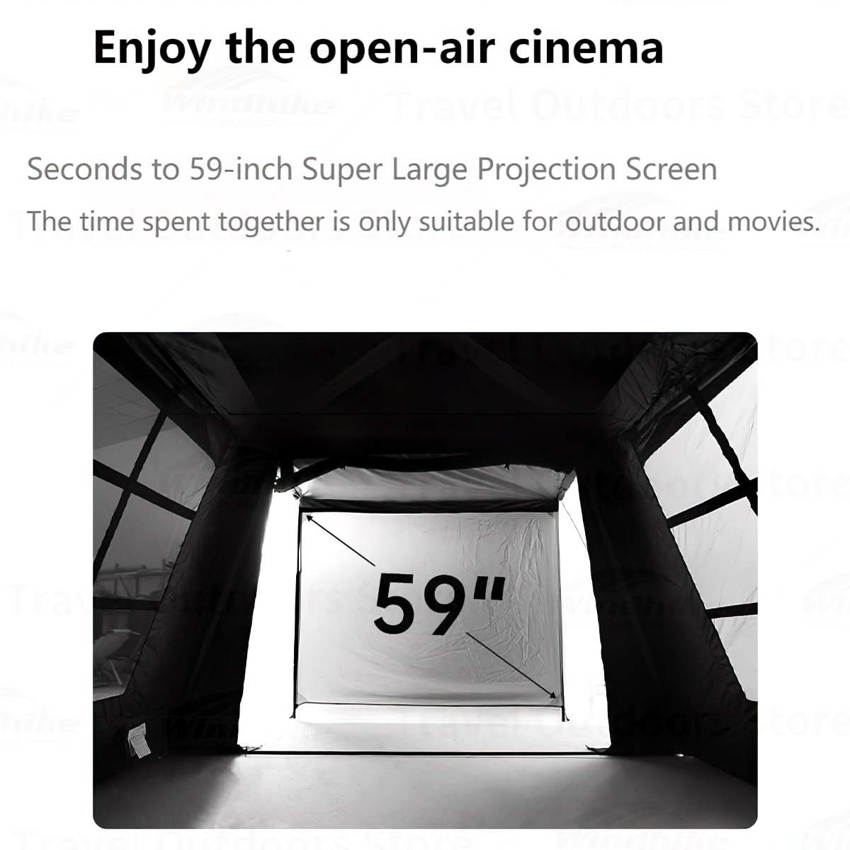 Lều Cắm Trại Du Lịch Blackdog One Bedrooms & One Living Room Automatic Roof Tent