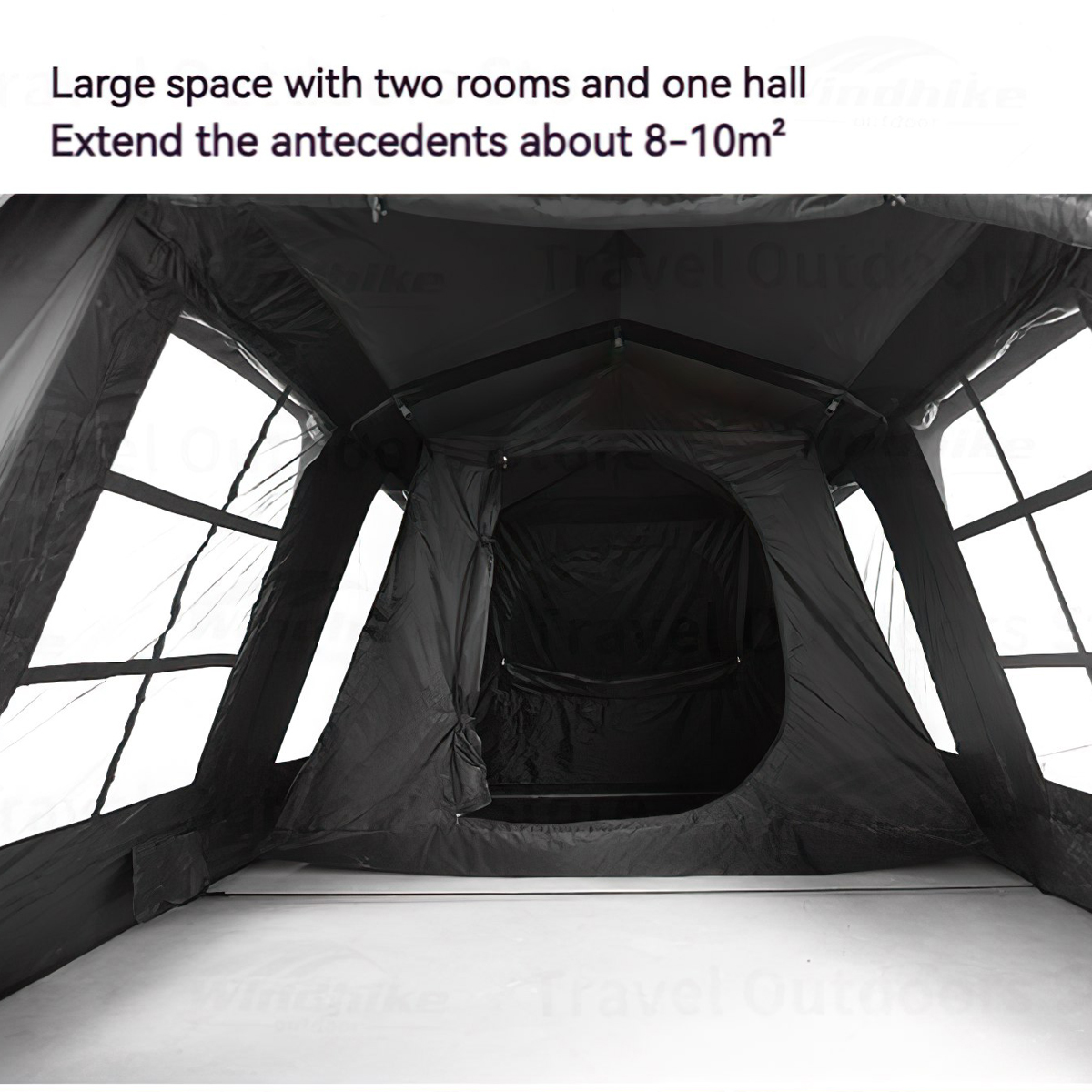 Lều Cắm Trại Du Lịch Blackdog One Bedrooms & One Living Room Automatic Roof Tent