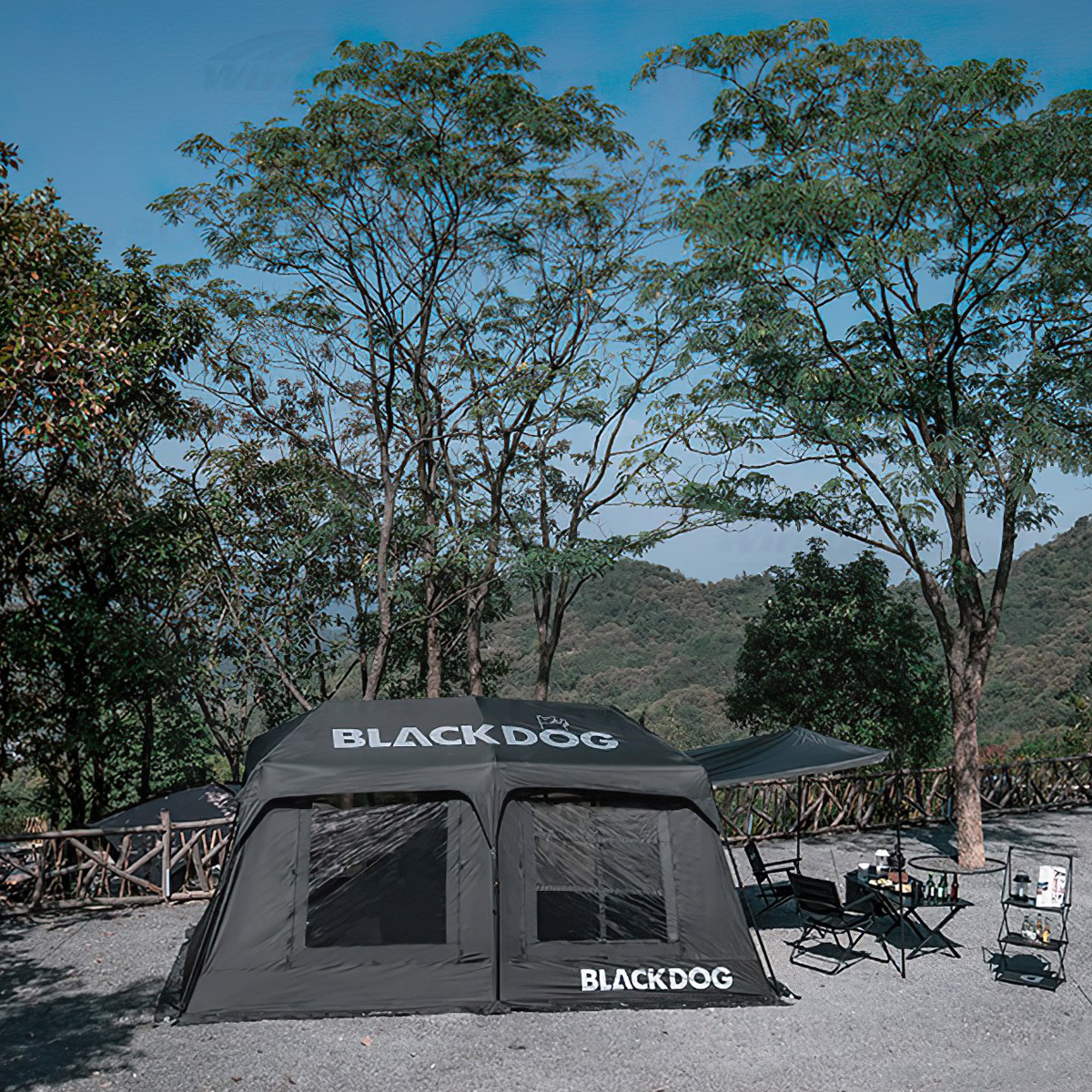 Lều Cắm Trại Du Lịch Blackdog One Bedrooms & One Living Room Automatic Roof Tent