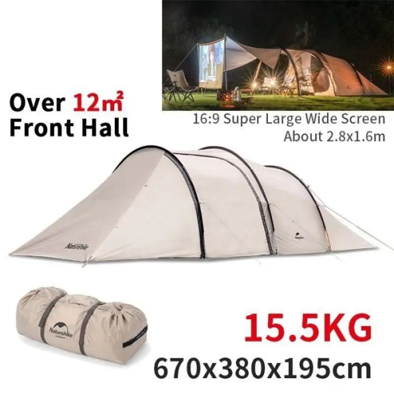 Naturehike NH20ZP015 Lều cắm trại đường hầm 4-6 người