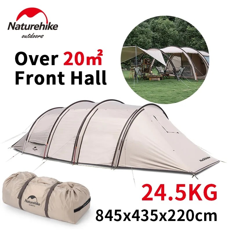 Naturehike NH20ZP015 Lều cắm trại đường hầm 4-6 người