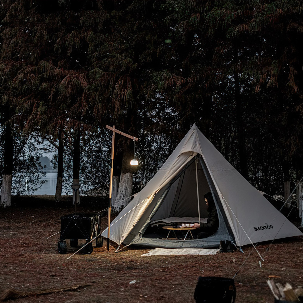 Blackdog BD-ZP003 Lều Cắm Trại Glamping 3-4 Người Lục Giác Kim Tự Tháp Pyramid Tent